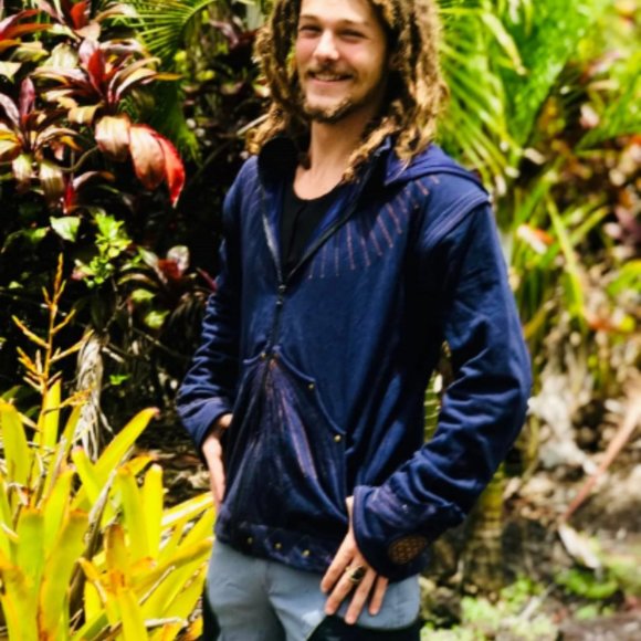 Men's Embroidered Flower of Life Jacket - Picture 1 of 4